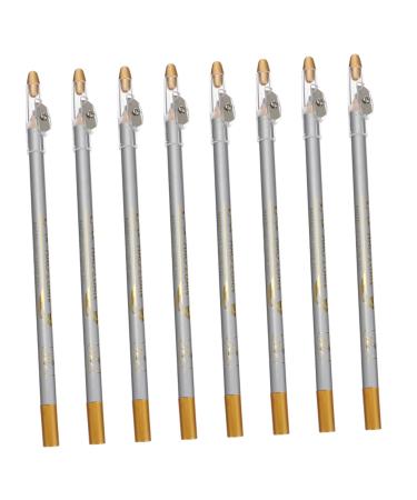 DOITOOL 8pcs Pencil Makeup Pencils Pen Tool Strokes Eyeliner Girls Eyebrow with -in- Sharpener Brighten 1 count (Pack of 1) As Shown