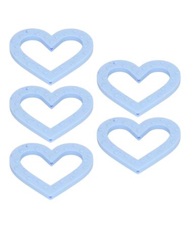 Light Blue Silicone Heart Shaped Toddler Teether Flexible Anti-Eating Baby Teething Toy for Home | Shop Internationally - Buy Online on GoSupps.com
