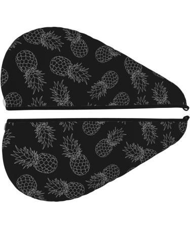 White Pineapple Microfiber Hair Towel - Soft Super Absorbent Quick Dry Wrap for Women with Long Curly and Thick Hair - Buy Online on GoSupps.com
