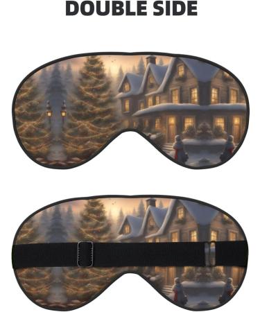 Merry Christmas Unisex Sleep Eye Mask | Soft Comfort Eye Shade for Travel Yoga & Shift Work - Buy Online on GoSupps.com