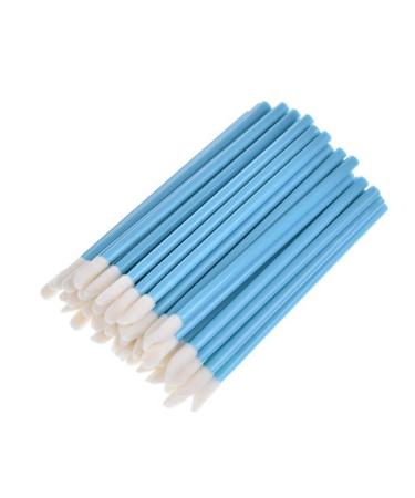 Premium Quality Makeup Brushes 50Pcs Disposable Lip Brush Lipstick Gloss Wands Applicator Stick Makeup Tool - Blue Carry stone