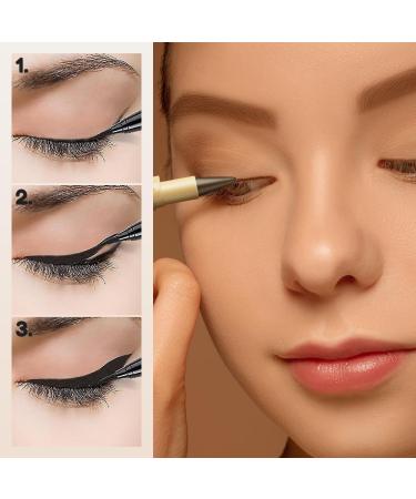 Matte Quick-Dry Eyeliner 2024 New Black Gel Eyeliner Pencil Set Natural Cream Eye Liner Waterproof Smudge Proof Long-Lasting Gel Eye Liner Makeup (Brown) - Buy Online on GoSupps.com