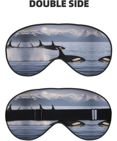 SSIMOO Killer Whales Swim Along Sleep Mask - Adjustable Breathable & Fashionable Eye Mask for Ultimate Comfort | International Shipping - Buy Online on GoSupps.com