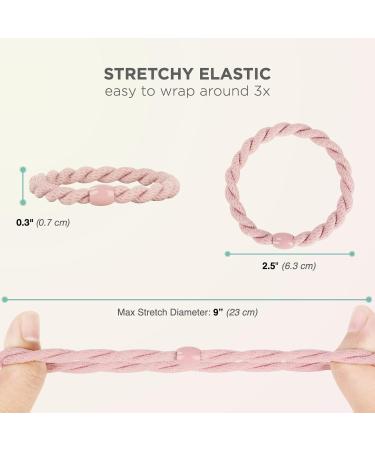 Cozeasy 12-Piece No-Damage Elastic Hair Ties for Thick & Curly Hair - Metal-Free Ponytail Holders (Black) - Buy Online on GoSupps.com