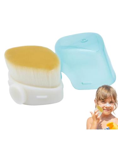 Kids Sunscreen Brush Sunscreen Applicator with Precise Control | Portable Cosmetic Brushes Quick-Drying Fiber Bristles for Even Application Beige