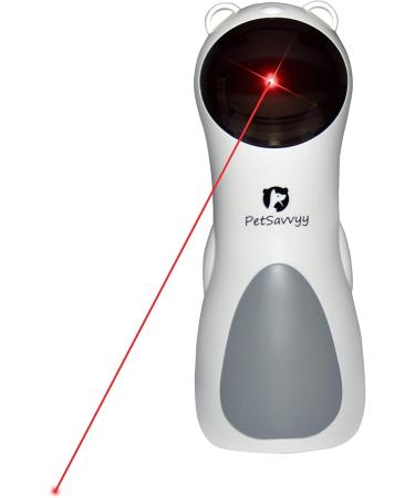PetSavvyy Cat Laser Toy Automatic Portable Interactive Toy for Indoor Cats - Auto ON/OFF with Timer 3 Modes + 5 Angle Adjustable Height Silent Motor USB Powered/Batteries - Buy Online on GoSupps.com