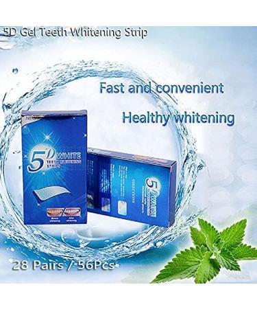  Uwiyo 28 Strips 56 Pieces Dental Whitening 5D White Professional Teeth Whitening Strips White Tooth Strips Help Eliminate/Smoking/Coffee/Soda/Wine Spot Mint Flavour - Buy Online on GoSupps.com