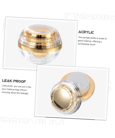 POPETPOP Cream Bottle Refillable Makeup Jars Small Pot Jar Refillable Bottle Empty Sample Container Clear Skincare Makeup Cream Sub Jar Glass Pp Inner Cover Travel Multipurpose 7.1X6X6CM Golden - Buy Online on GoSupps.com