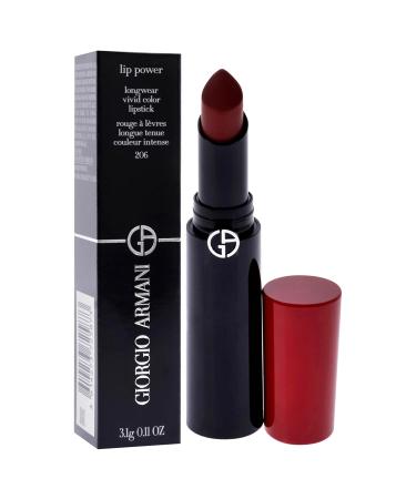 Giorgio Armani Lip Power Longwear Vivid Color Lipstick 206 Cedar - 0.11 oz - Long-lasting & Bold Color for Women - International Shipping Available - Buy Online on GoSupps.com