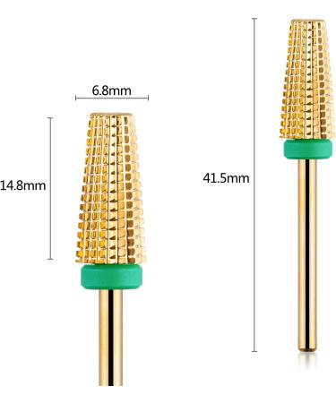 BNG 5 in 1 Carbide Nail Drill Bit Coarse Gold - Fast Acrylic & Hard Gel Removal - 3/32 Electric Tungsten Steel Bits for Manicure Pedicure Salon Tool - Buy Online on GoSupps.com
