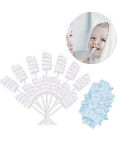 100 Pcs Baby Disposable Gauze Toothbrush,Baby Tongue Cleaner Newborn,Infant Mouth Oral Care Cleaning Swabs for 0-36 Month