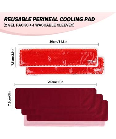 Hilph Perineal Cold Packs - Postpartum Cooling Pad for Vaginal Recovery & Hemorrhoid Pain Relief - Reusable Maternity Pads with Washable Sleeves - Buy Online on GoSupps.com