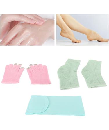Qukaim Touch Screen Spa Gloves Touch Screen Spa Gel Socks Gloves Set for Cracked Dry Skin Reusable Moisturizing Gel Spa Neck Wrap Mask - Buy Online on GoSupps.com