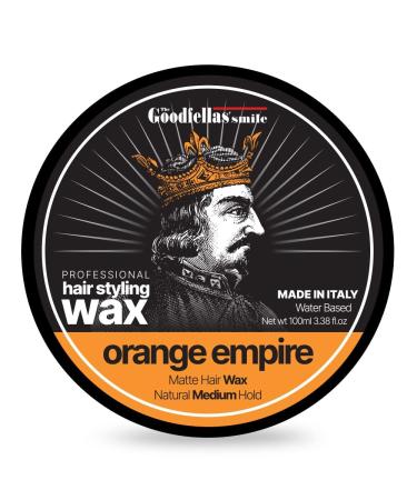 The Goodfellas' smile Hair Wax Fiber/Pomade Matte with Medium Hold Formula 100ml Made in Italy (Orange Empire)
