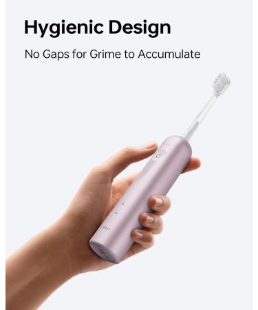 Laifen Wave Electric Toothbrush - Sonic Oscillation & Vibration IPX7 Waterproof 3 Brush Heads Rechargeable Travel Toothbrush for Adults (Pink Aluminum Alloy - Buy Online on GoSupps.com