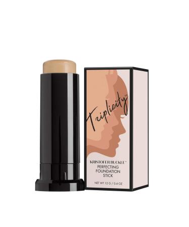 KRISTOFER BUCKLE Triplicity Perfecting Foundation Stick 0.4 oz. | Primes Skin Provides Buildable Coverage & Has A Soft-Focus Effect | Medium (Warm)