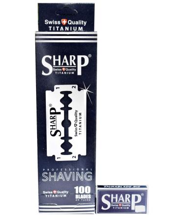 100 Sharp Titanium Double Edge Razor Blades For Safety Razor - Men´s Safety Razor Blades For Shaving For Men For A Smooth And Clean Shave (1 Year Supply)