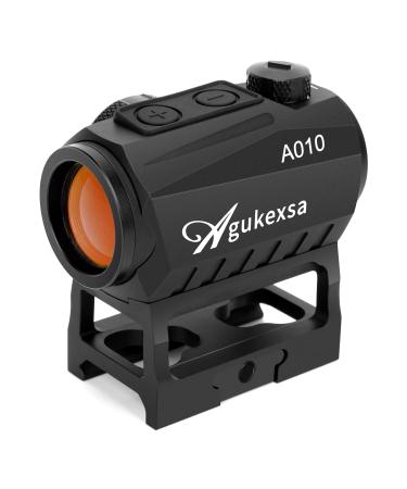 Agukexsa Red Dot Sight, 1x20mm Compact 2 MOA Red Dot Sight, Shake Awake Red Dot Scope with Absolute Co Witness Riser, Aluminum Alloy Housing