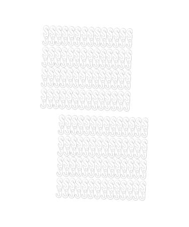 Magiclulu 400 STK ear protection mask hook adjustable mask buckle m like K adjustable buckle tube rope S-shaped hook mask ear handles I ask straps white adjustable