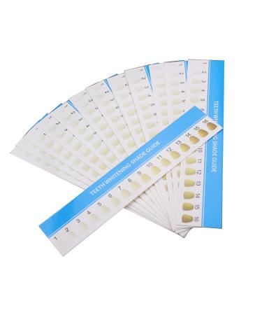 Jashem 16 Colors Teeth Whitening Shade Guide Porcelain  25PCS Tooth Bleaching Shade Chart  Dental Equipment for Professional or Household Oral Care