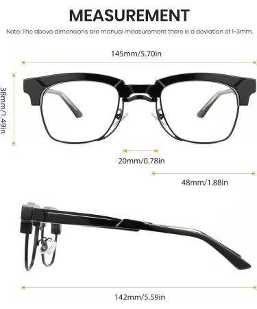 Cyxus Blue Light Filter Glasses for Men & Women - Fashionable Computer & Gaming Safety Glasses 8557 Black - International Shipping Available - Buy Online on GoSupps.com