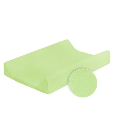 Baby Changing Mat Terry Cover for 70x50 cm Nappy Changer with Raised Edges (Green)