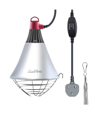Luxvista Poultry Heat Lamp 2 Mode Switch Adjustable with 2M Wire and 2M Suspension Chain 250W Max Infrared Heat Lamp Holder Perfect for Brooding Chicks Kennel (No Bulb) E27 Poultry Heat Lamp Infrared - Buy Online on GoSupps.com