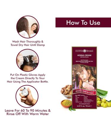Surya Brasil Henna Cream Reddish Dark Blonde 2.37 fl oz - Natural Hair Color - Buy Online on GoSupps.com