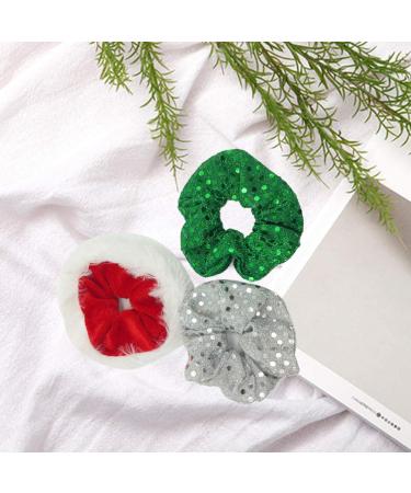 Frcolor 5pcs Christmas Hair Scrunchies - Elastic Sequin Ponytail Holders for Women & Girls | Stylish Hair Jewelry - Buy Online on GoSupps.com