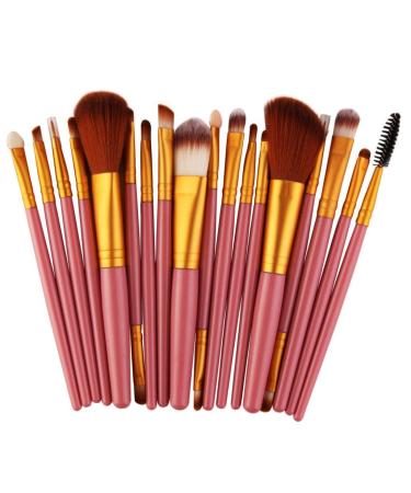 18PCS Professional Makeup Brush Set - Essential Cosmetic Brushes for Home Use - Red - Buy Online on GoSupps.com