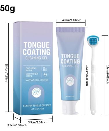 Zqkimzi Tongue Cleaning Gel Scraper Set for Adults Ergonomic Care Design Breath Freshening Paste Formula Oral Hygiene Kit for Gum Sensitivity Repair Breath Home and Travel 50g - Buy Online on GoSupps.com