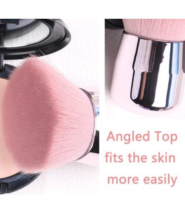 RN BEAUTY Large Mineral Powder Brush - Angled Top Pink | Kabuki Makeup Brush for Contour, Blush, and Bronzer - Full Coverage and Dense Blending - Buy Online on GoSupps.com