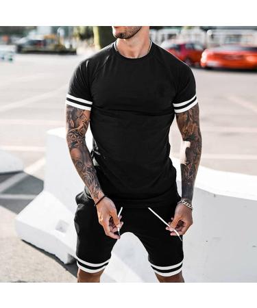 Men's Tie Dye Basketball Sport Set - Black Short Sleeve Shirt and Shorts Set - Small - Buy Online on GoSupps.com