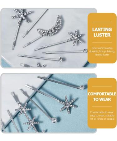 Holibanna Clip Hair Accessories 2 Sets Star Moon Rhinestone Bobby Bridal Wedding Hair Crystal Hair Barrettes Fashion Headpieces for Women Teens Girls Elegant Hair Accessory Bridal Hair Womens - Buy Online on GoSupps.com