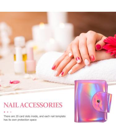 Lurrose Nail Art Kit - Square Stand Holder Pressure Template Stamper & Storage Bag - Pink PU for Manicure & Nail Plates - Buy Online on GoSupps.com