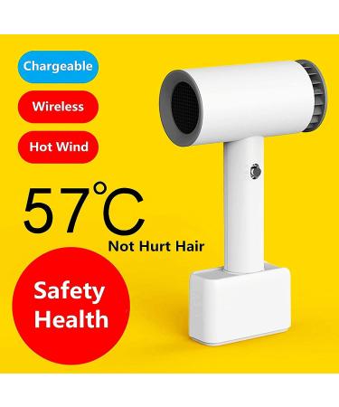 Travel Hair Dryer Portable Cordless Hair Dryer with Hot and Cold Air Small Foldable Wireless Hair Dryer for Hairdressing Oil Painting Drying - Buy Online on GoSupps.com