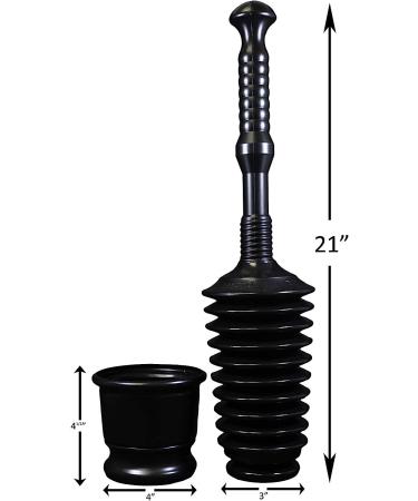 Master Plunger MP500-B3 Heavy Duty Toilet Plunger Kit with Air Release Valve - Black - Buy Online on GoSupps.com