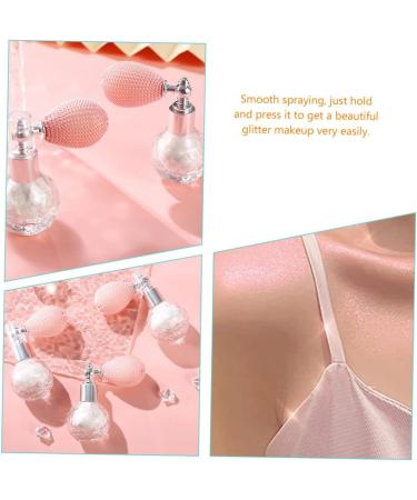 Beavorty High Gloss Dusting Makeup Highlighter Press Powder Makeup Glitter Balloons Highlight Powder Spray Hair Glitter Luminous Glitter Powder Spray Highlighter Powder Spray for Body Glass 7.5x7cm Pink - Buy Online on GoSupps.com