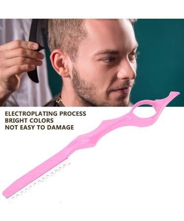 Stainless Steel Hair Styling Razor for Men | Pink Thinning Knife & Shaving Tool | International Shipping - Buy Online on GoSupps.com