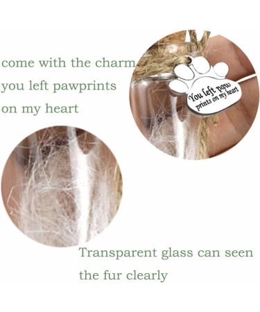 Pet Hair Memorial Bottle Glass Vial For Ashes Or Hair Dog Or Cat Keepsake Pet Loss Gift (Bottle) - Buy Online on GoSupps.com