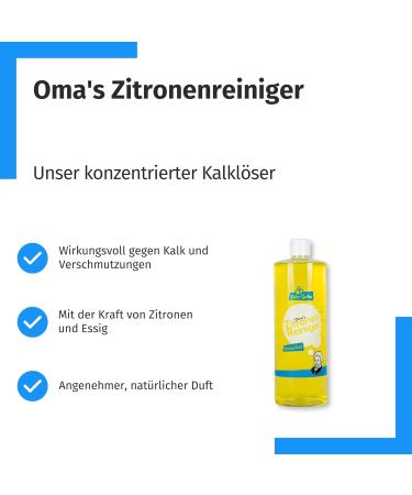 Kiel Soaps Grandma's Lemon Cleaner 1L - Powerful Citrus Cleaning Concentrate for Kitchen & Bathroom | Fresh Lime Fragrance - Buy Online on GoSupps.com