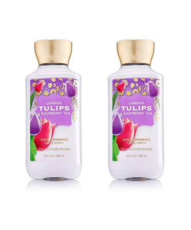 Bath and Body Works London Tulips and Raspberry Tea Body Lotion 8 Ounce Full Size
