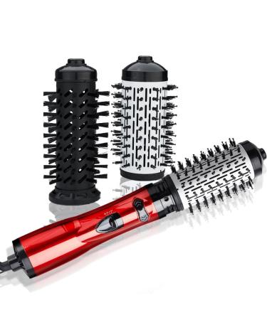 3 in 1 Hot Air Styler and Rotating 360 Rotating Multitudet Hair Dryer Brush Adjustable Temperature Electric Hair Curl Brush Hot Tools Blow Dryer for Dry Hair Curl Hair Straighten Hair