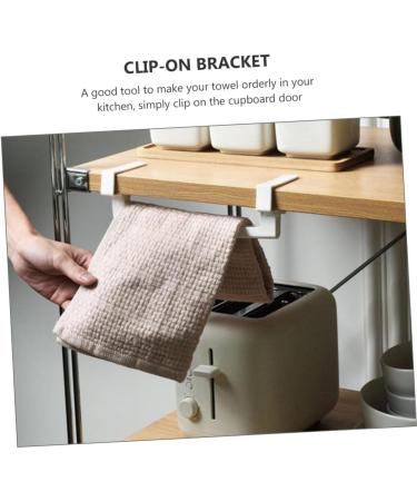 Hoement 3pcs Hook up Over The Door Hanger Towel Rack Clothes Rack Clip Hooks Door Storage Rack Abs White - Buy Online on GoSupps.com