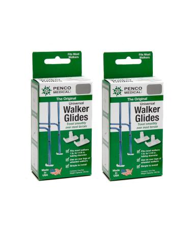Penco Medical Universal Walker Glides - Silver Gray 2 Pairs