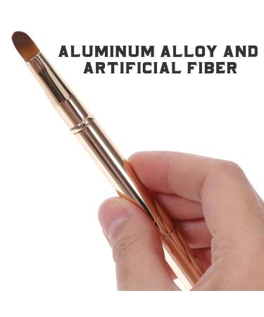 Double Ended Lipstick Brush - Premium Lip Makeup Tool | Lip Balm & Lip Mask Applicator | Golden Cosmetic Brush for Flawless Lips | Enhance Your Beauty Routine - Buy Online on GoSupps.com