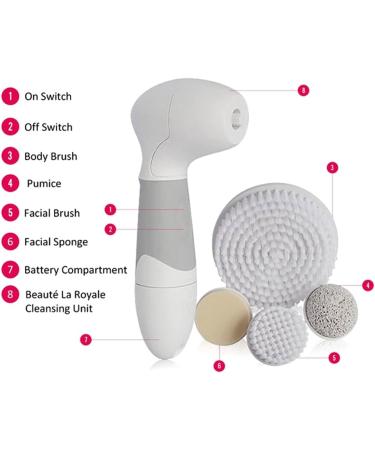 Abusun Facial Cleansing Brush Waterproof Face Skin Care Cleaning Brush Beauty Tool Replaceable Head Brush - Buy Online on GoSupps.com
