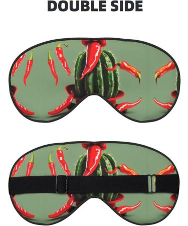 SSIMOO Cactus Hat & Chili Pepper Eye Mask - Soft Double-Sided Light Blocking for Better Sleep | International Shipping - Buy Online on GoSupps.com