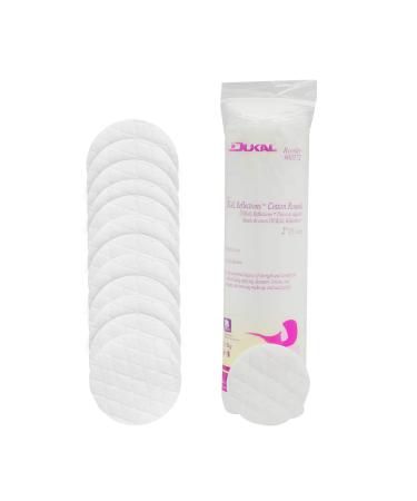 Dukal Cotton Rounds 2". Pack of 80 Cosmetic Cotton Pads for Face. 100% Cotton Makeup Pads for Procedures. Facial Makeup Remover Disposable Pads. Hypoallergenic. Soft and Durable. 2 Inch (Pack of 80)