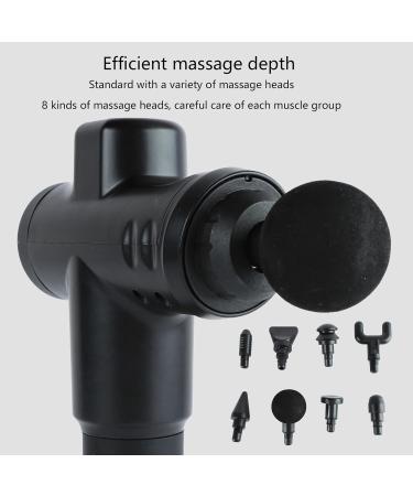 High-Frequency Black Body Massager with 8 Silicone Heads - Deep Tissue Relief for Sore Muscles - International Shipping Available - Buy Online on GoSupps.com
